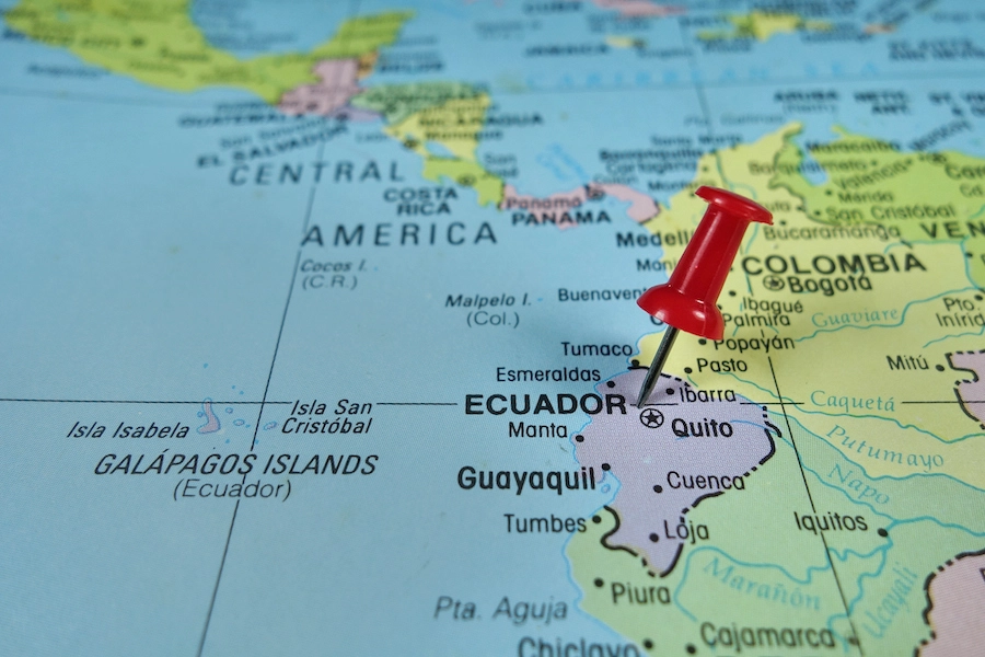 Suedamerika Ecuador Karte